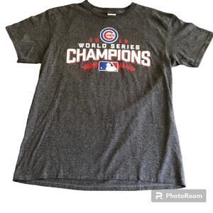 Delta Chicago Cubs Baseball 2016 World Series T-Shirt Mens Medium Gray